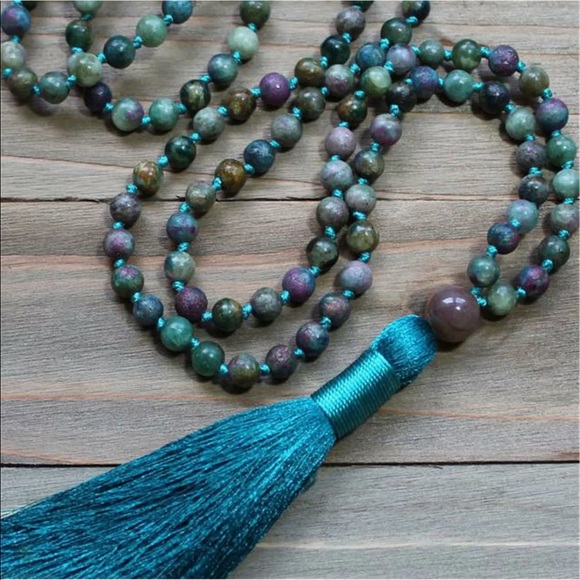 Rare colored Apatite meditation mala necklace✨ - Picture 10 of 11